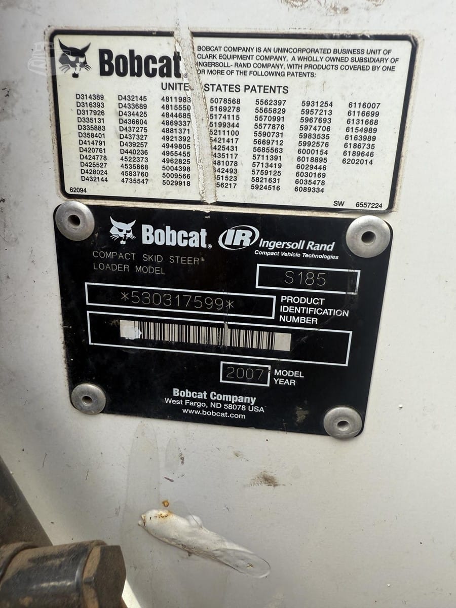 2007 Bobcat S185 Skid Steer Loaders for sale in Woodward, OK - listing photo 2 of 8