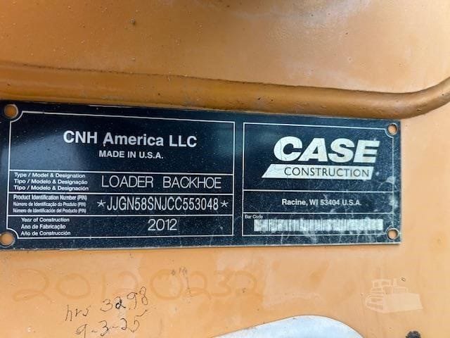 2012 CASE 580SN Backhoe Loaders for Sale in San Antonio, Tx | 3,300 Hours - View 9
