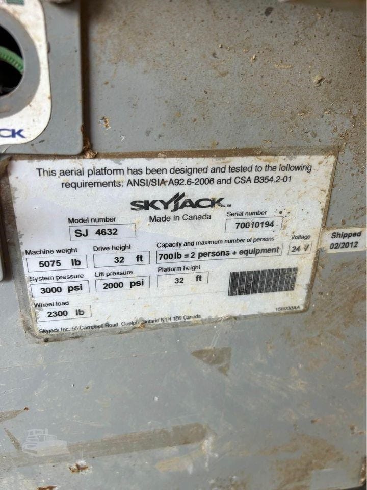 2012 Skyjack skyjack-sj4632 Scissor Lift Electric for sale in Mount Ayr, IA - listing photo 8 of 8
