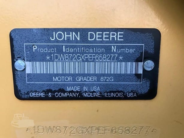2014 John Deere 872G Motor Graders for sale in Atlasburg, PA - listing photo 6 of 6