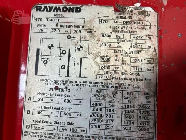 2014 Raymond 4700C40TT Telehandlers Forklifts for sale in Batavia, IL - listing photo 2 of 8