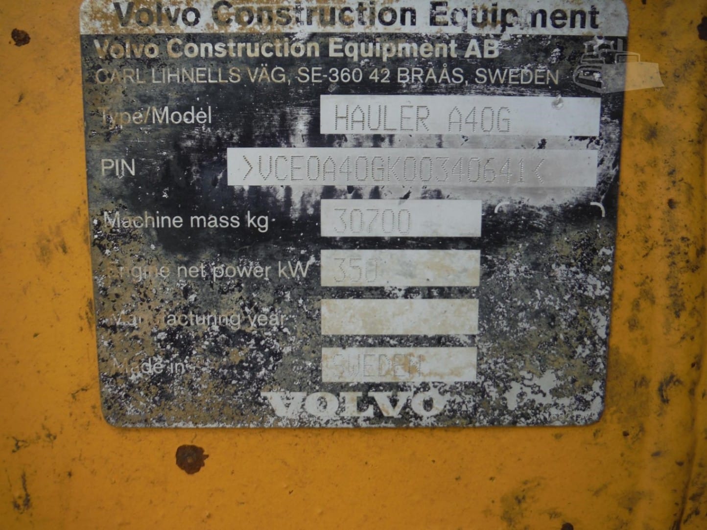 2014 Volvo A40G Dumpers Haulers for sale in Milton, PA - listing photo 7 of 8