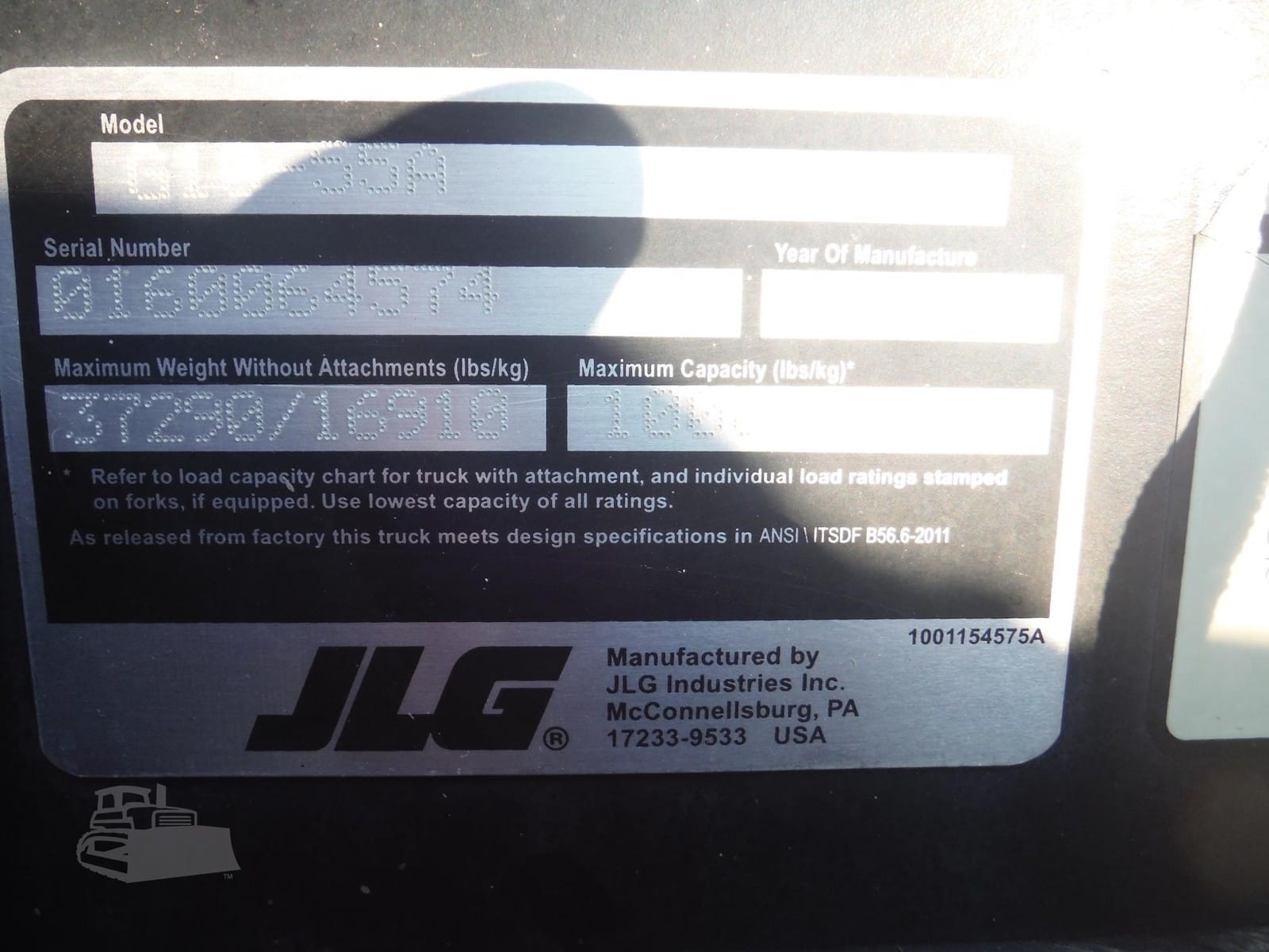 2015 JLG G10-55A Telehandler Telescopic Forklift for sale in Milton, PA - listing photo 6 of 8