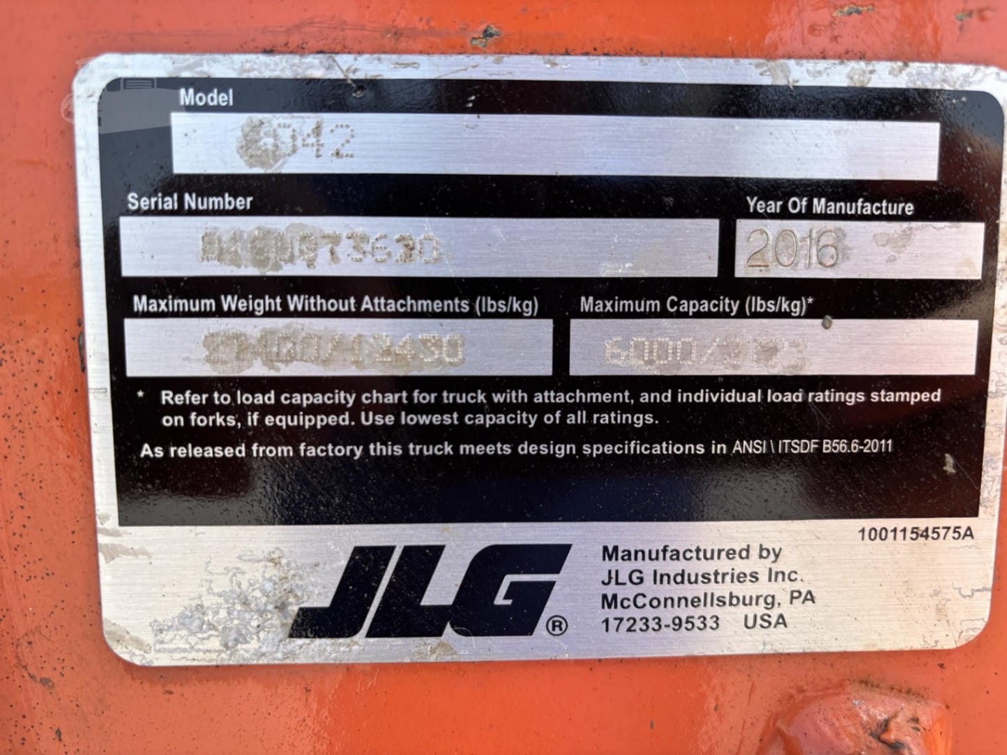 2016 SkyTrak (JLG) skytrak-jlg-6042 Telehandler Telescopic Forklift for sale in Mounds, OK - listing photo 6 of 7