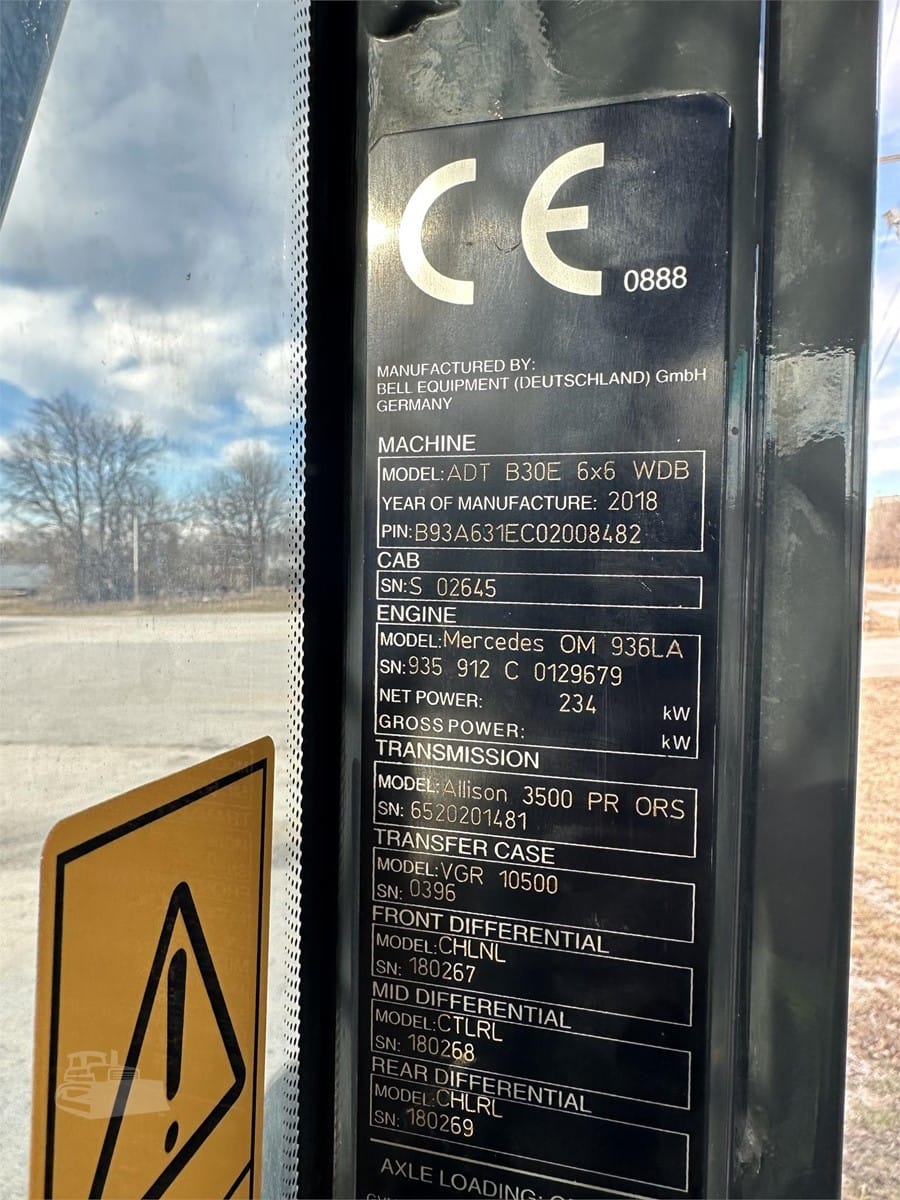 2018 Bell B30E Off Highway for sale in Ada, OK - listing photo 6 of 6