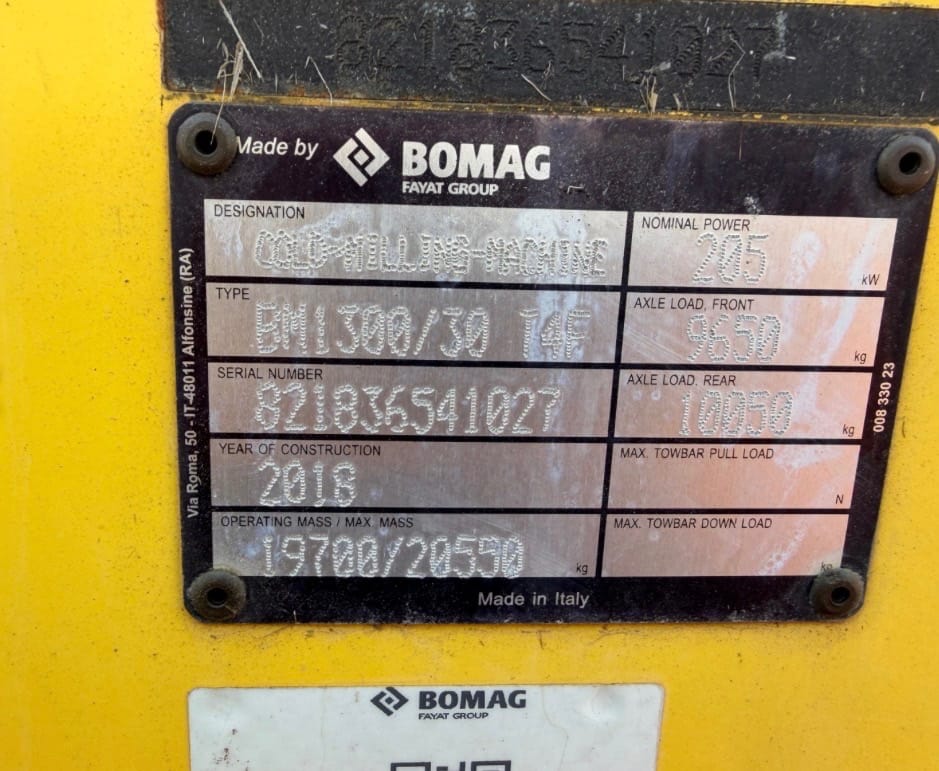 2018 BOMAG BM1300 Milling Profiling for sale in City, GA - listing photo 4 of 6