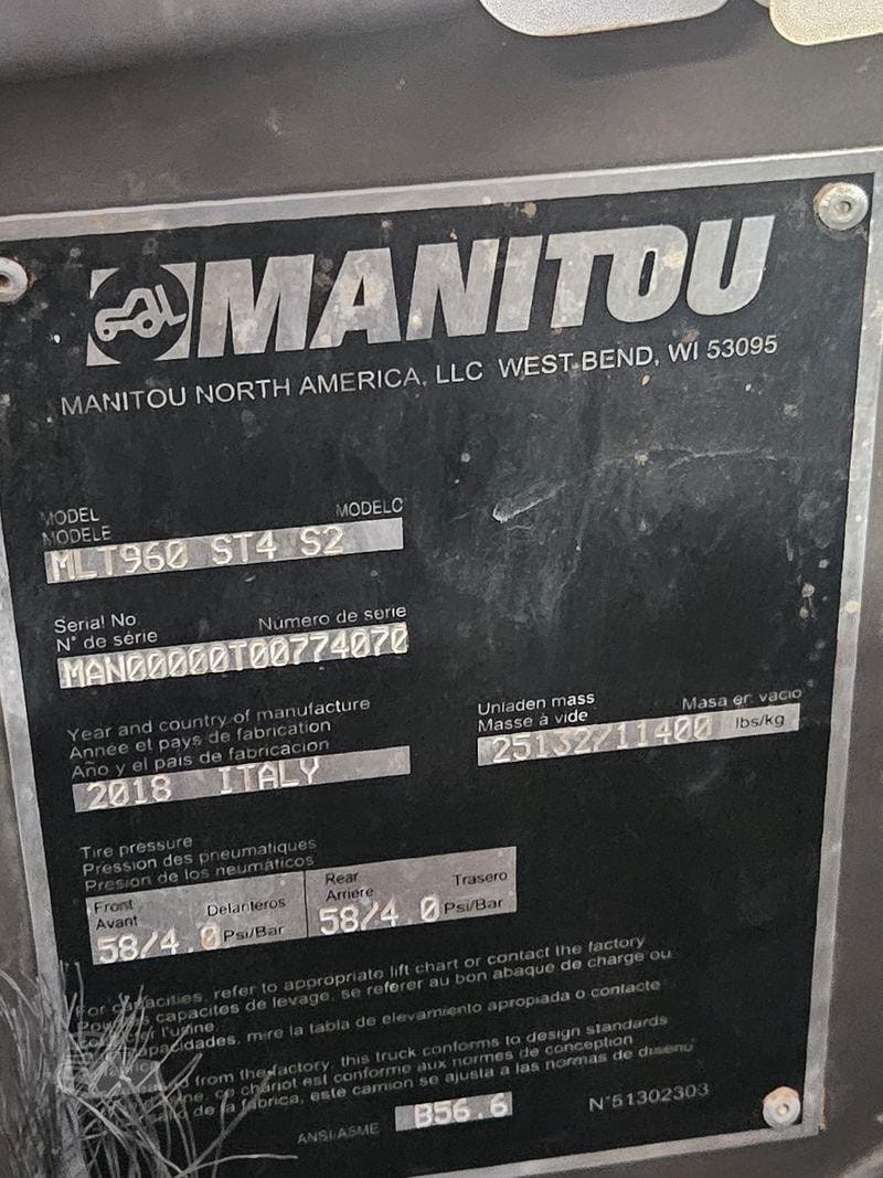 2018 Manitou MLT960 Telehandlers Forklifts for sale in Panora, IA - listing photo 9 of 15