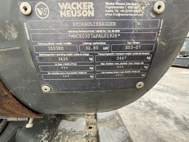 2018 Wacker Neuson 3503 Excavators for sale in Otley, IA - listing photo 8 of 8