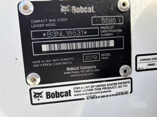 2019 Bobcat S595 Skid Steer Loaders for sale in Otley, IA - listing photo 8 of 8