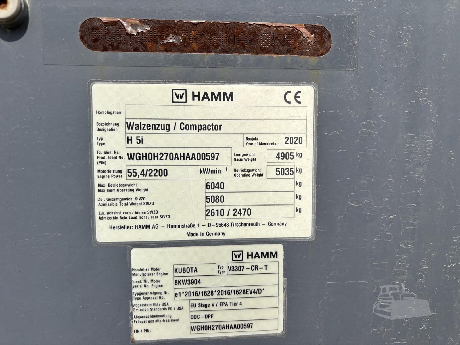 2020 HAMM H5I Smooth Drum Rollers for sale in Mounds, OK - listing photo 6 of 6