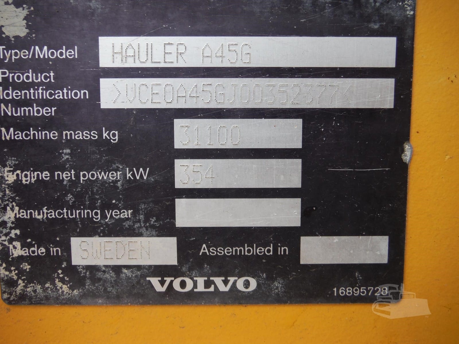 2020 Volvo volvo-a45g Dumpers Haulers for sale in Milton, PA - listing photo 6 of 8