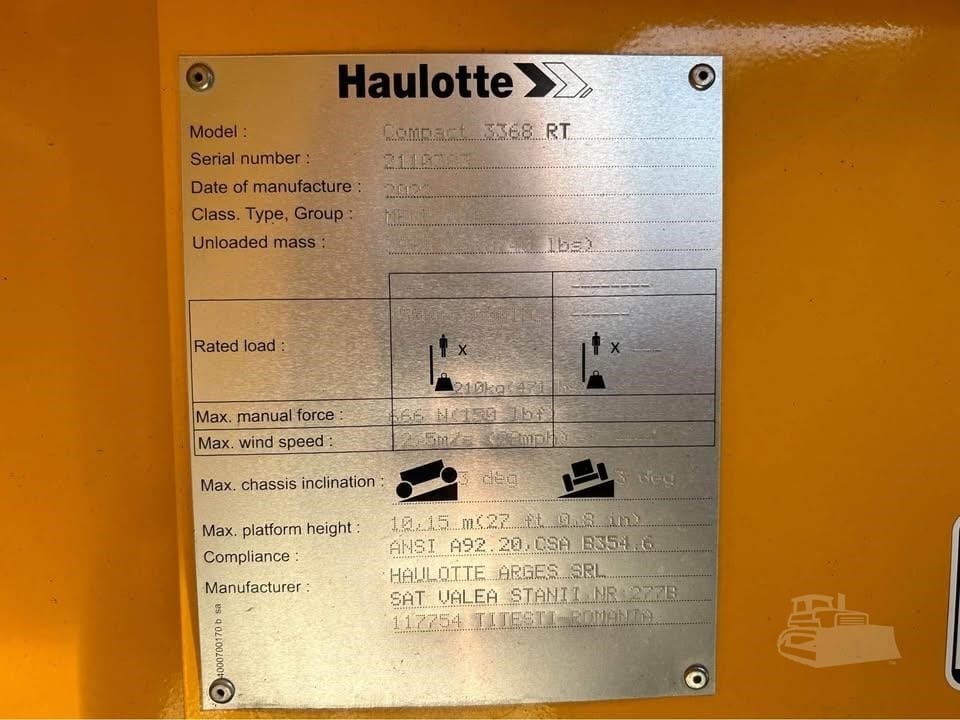 2022 Haulotte Compact 3368RT Scissor Lift Rough Terrain for sale in Mount Ayr, IA - listing photo 5 of 6