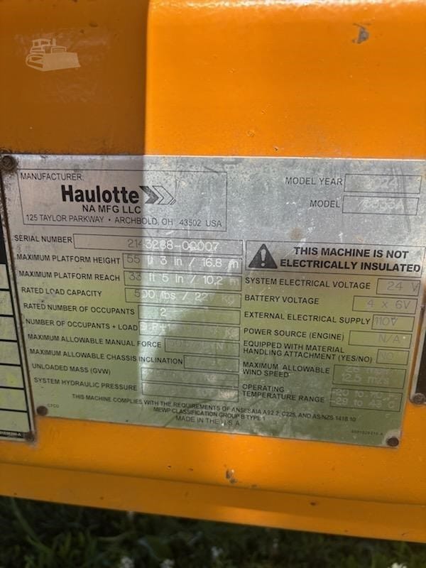 2023 Haulotte 5533A Telescopic Boom Lift Straight for sale in Fort Dodge, IA - listing photo 6 of 6
