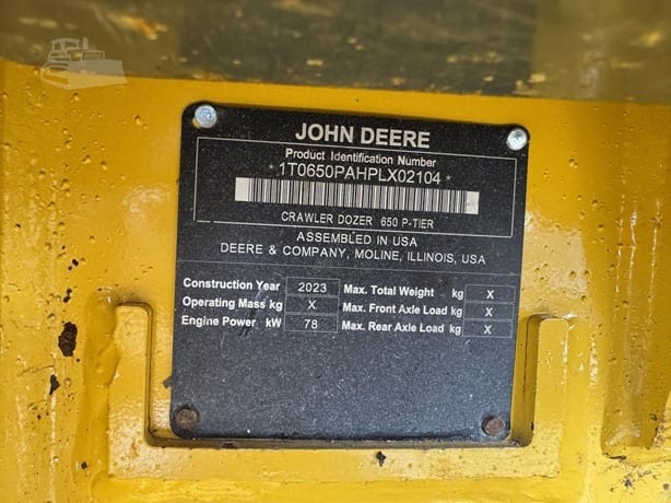 2023 John Deere 650 P-Tier XLT Dozers for sale in Sugarcreek, OH - listing photo 5 of 8