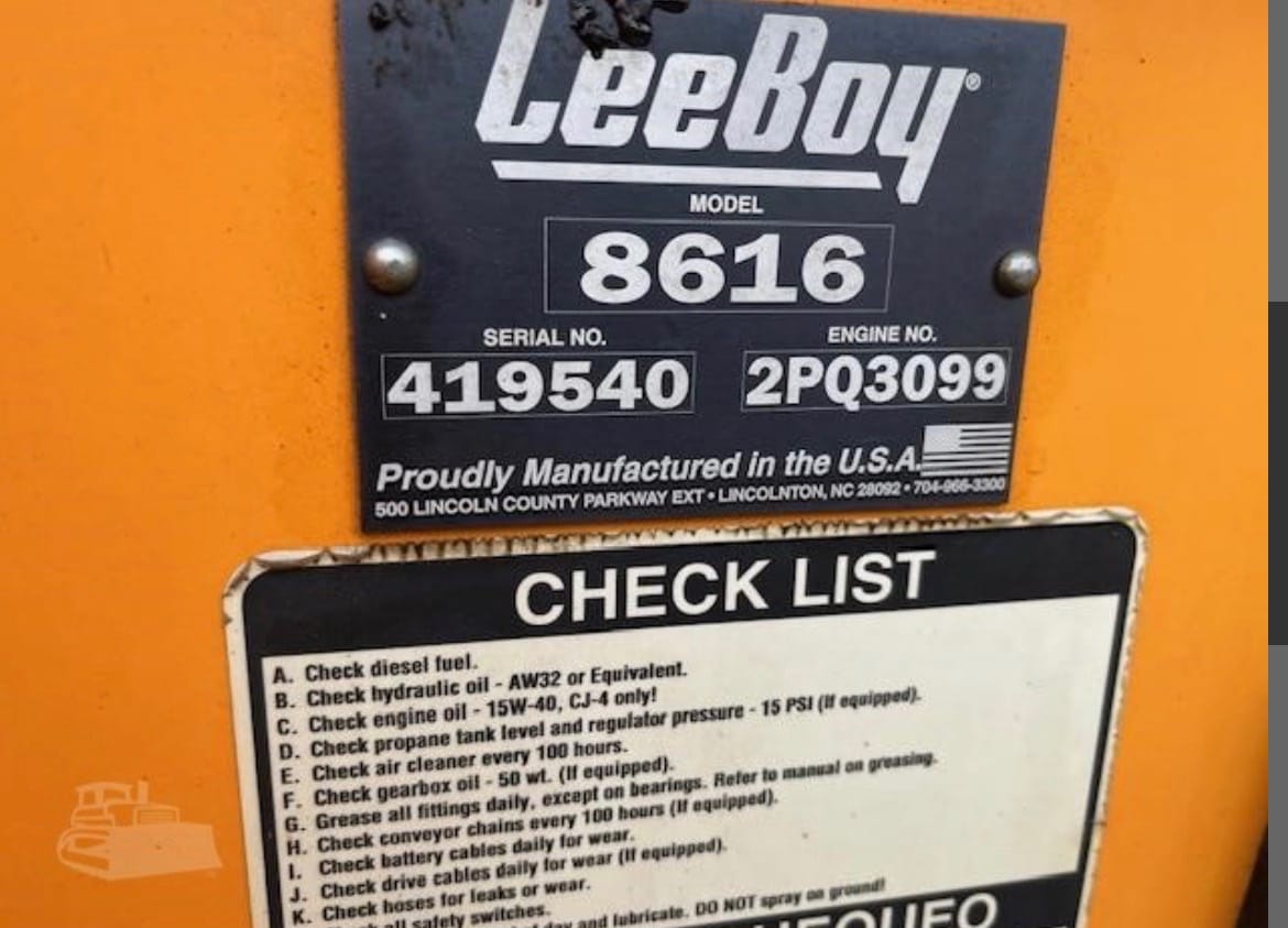 2024 Leeboy 8616D Asphalt Pavers for sale in City, IL - listing photo 2 of 5