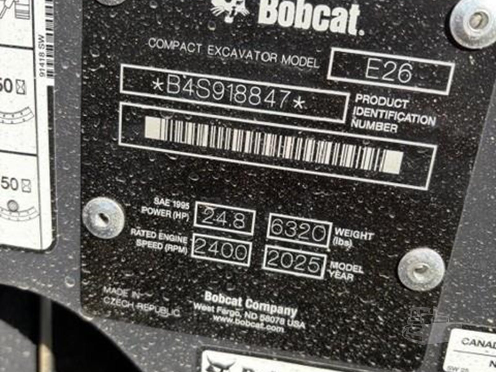 2025 Bobcat E26 Excavators for sale in Glenpool, OK - listing photo 7 of 7