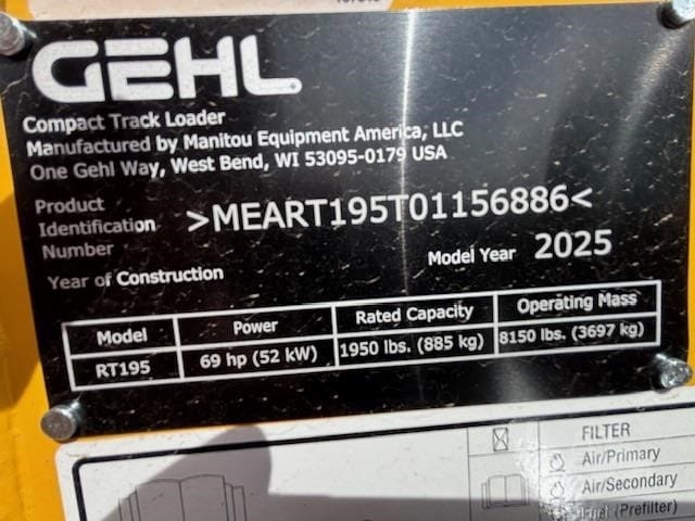 2025 Gehl RT195 Track Loaders for sale in Otley, IA - listing photo 7 of 8