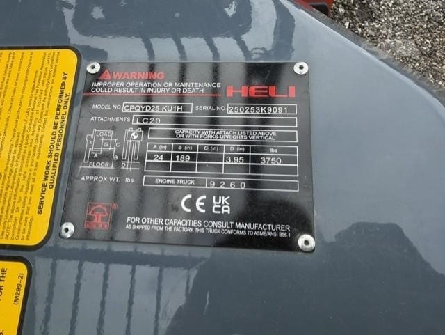 2025 HELI CPQYD25 Industrial Forklift Counterbalance for sale in Livingston, TX - listing photo 6 of 8