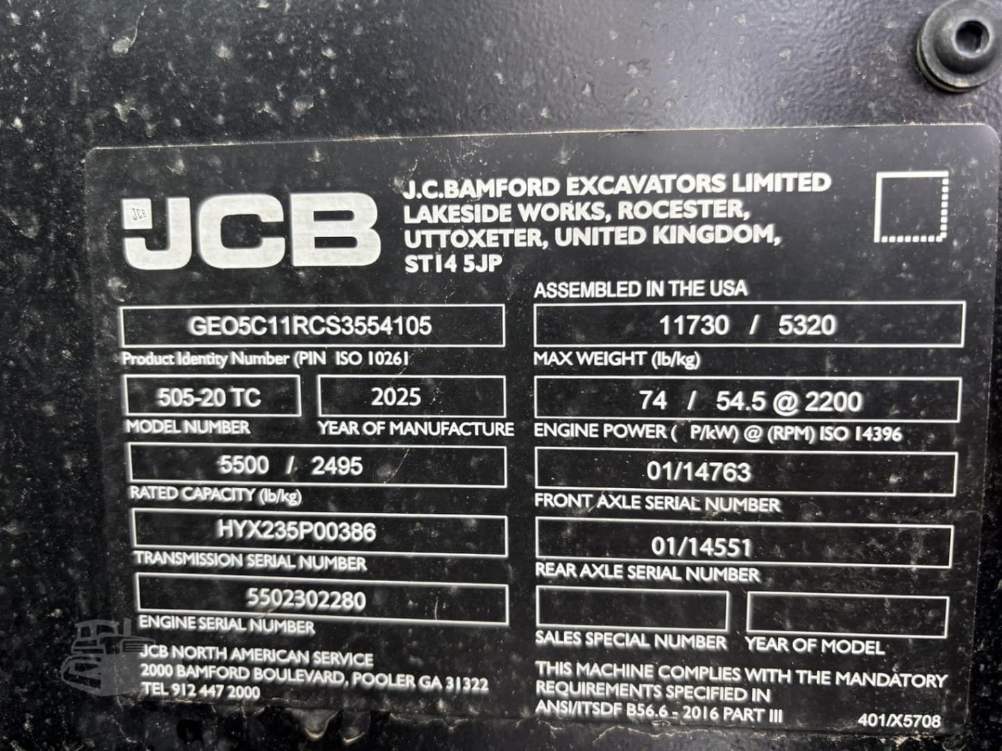 2025 JCB 505-20TC Telehandler Telescopic Forklift for sale in Wilburton, OK - listing photo 3 of 6