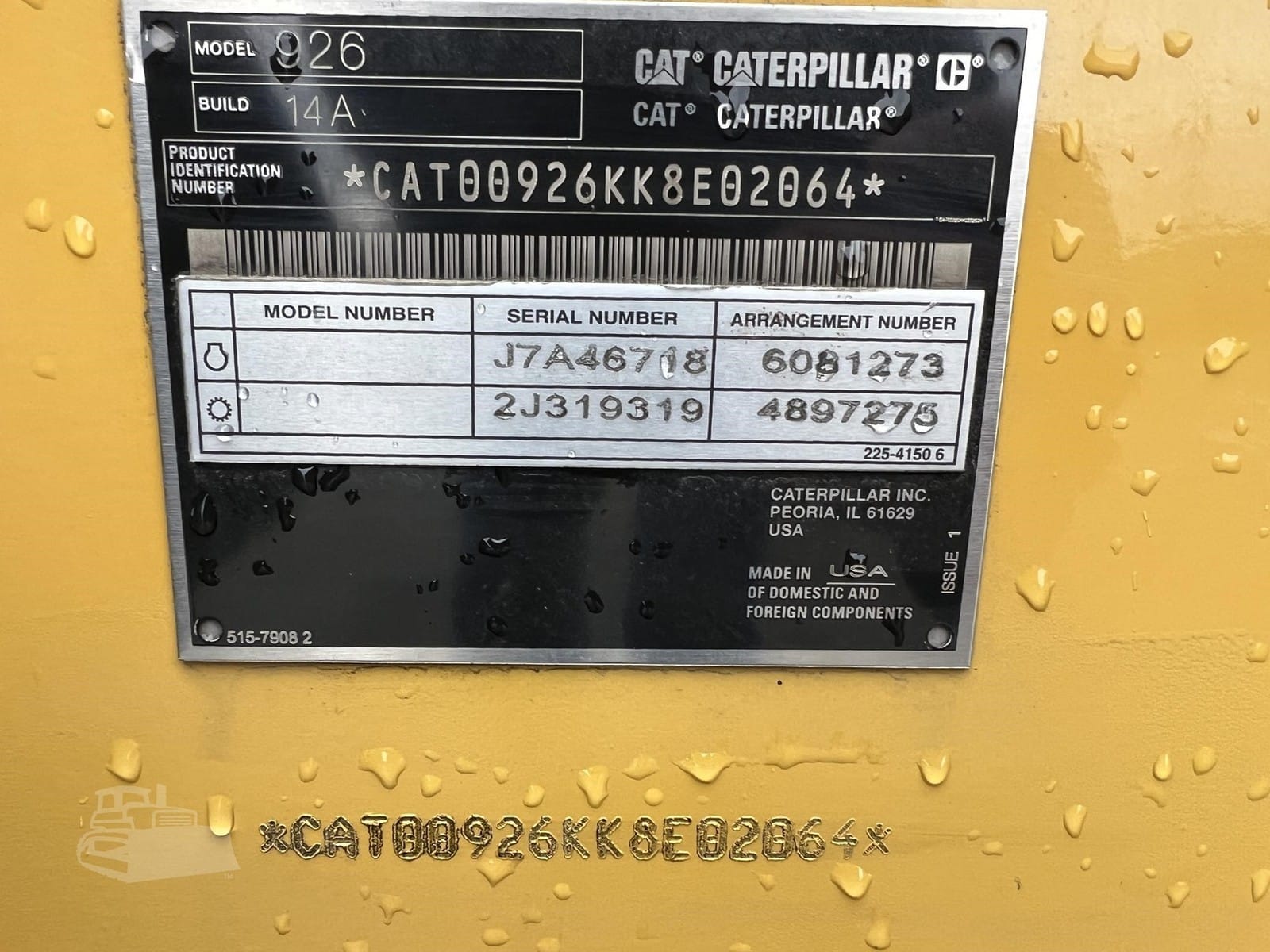 2026 Caterpillar 926 Wheel Loaders for sale in Acme, PA - listing photo 8 of 8