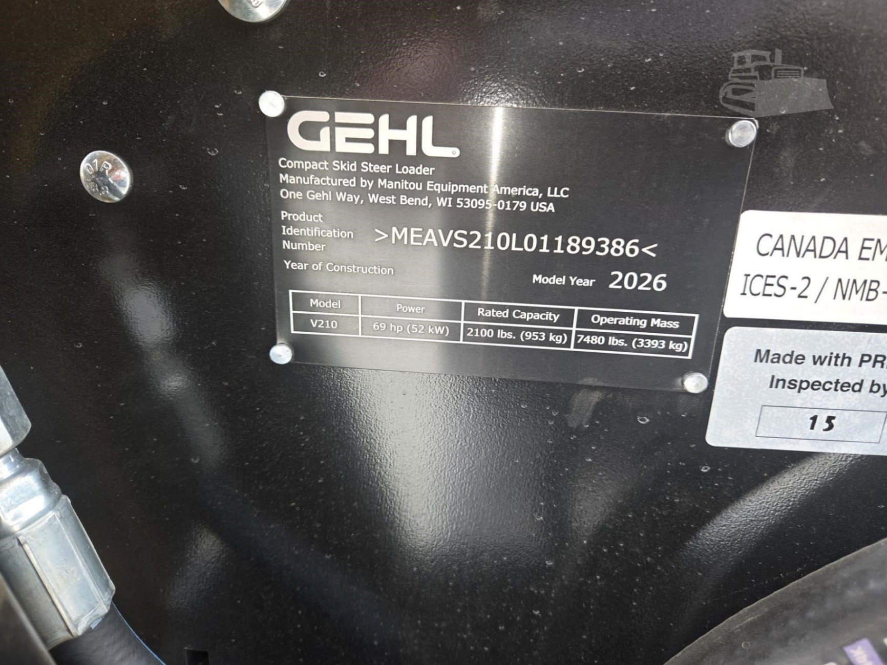 2026 Gehl V210 Skid Steer Loaders for sale in Hull, IA - listing photo 4 of 6